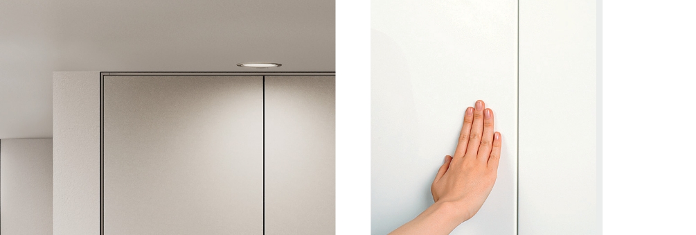 枠が見えないノイズレスな開き扉!間口にあわせて連続設置できます