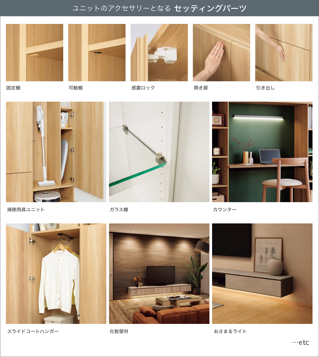 セッティングパーツ