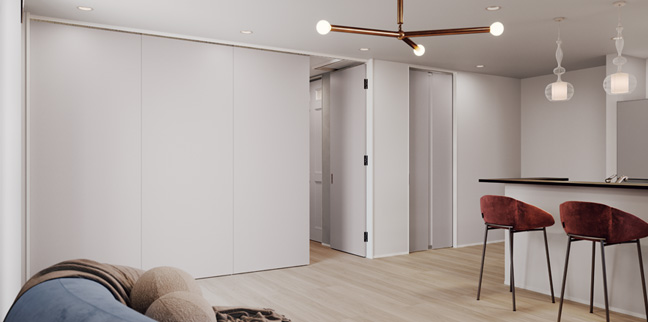 スキスムT 可動間仕切り吊り戸