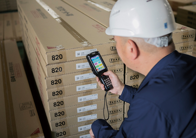 ハンディスキャナで検品作業